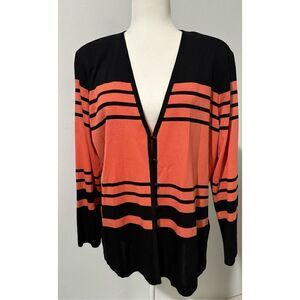 Misook women’s sweater long sleeve button down XL